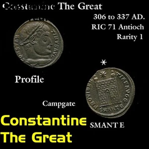 KONSTANTIN DER GROSSE 326 AD. LAGERTOR. Prachtvolle Rarität 1 antike römische Münze - Bild 1 von 2