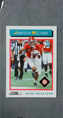 2022 Score 1992 Throwback Rookie #TB9 Jameson Williams Crimson Tide - Image 1 of 2