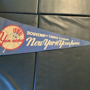 Vintage 1960’s New York Yankees Yankee Stadium Pennant (blue) MLB #4345 - Picture 1 of 16