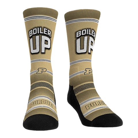 Rock Em Socks Purdue Boilermakers Team Slogan Crew Socks Cover