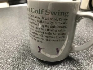Golf Theme Coffee Mug -How To Prefect Swing Rules - Picture 1 of 4