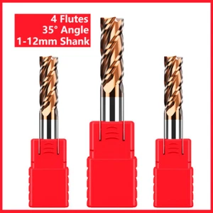 4 Flute CNC End Mill Milling Cutter Router Bit Tungsten Steel For Wood Metal - Picture 1 of 34