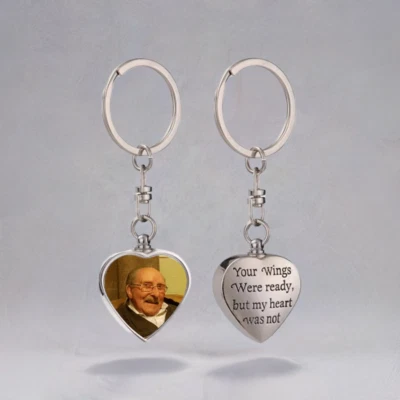 Ashes keyring, mini urn keyring with photo - Image 1 of 4