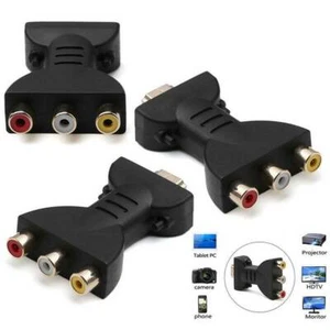 Convertidor adaptador AV de audio de video HDMI macho a 3 RCA hembra para enchufe HDTV DVD PC - Imagen 1 de 8