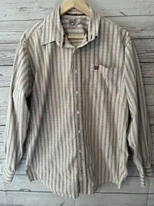 Camisa vaquera de rodeo de manga larga occidental con botones a cuadros Cinch para hombre talla M - Imagen 1 de 6