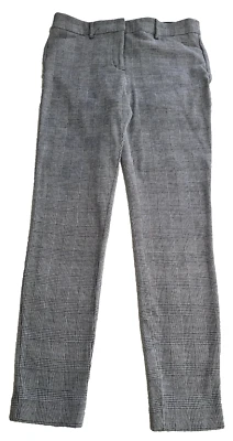 Pantalones ajustados EXPRESS para mujer TALLA 8R tiro medio a cuadros blancos negros algodón spandex Foto 1 de 4