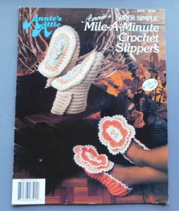 Super Simple Mile a Minute Crochet Slippers- Annie's Attic 265B - 6 Patterns - Picture 1 of 3