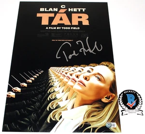 DIRECTOR TODD FIELD SIGNED 'TAR' 12x18 MOVIE POSTER C BECKETT COA BAS - Picture 1 of 2