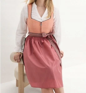 Dirndlbluse Ton in Ton Stickerei Blumen Langarm Wies'n Oktoberfest feiern Gr 46 - Bild 1 von 6