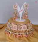 Jawaharat Gold Plated Kundan Necklace with Beautiful Earrings Jewellery  Set B