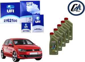 Set 4 Filtros UFI + 5 Lt.olio castrol edge 5W30 VW Polo 1.2 Tdi 55KW De 10-2009 - Imagen 1 de 8