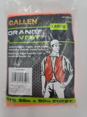 Allen Safety Adult 38"-50" Washable Orange Polyester 15752 - Image 1 of 2