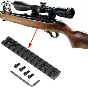 Scope Sight Mount Low Profile Base Weaver Picatinny Rail Slot For Ruger 10 22 11