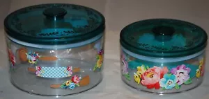 "Swet Romance Florals" Pioneer Women 2pc Floral Nested Treat Containers - Picture 1 of 7