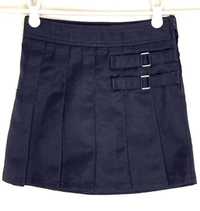 French Toast Girls 6 School Uniform Pleated Skirt Skort Solid Navy Blue - Picture 1 of 6