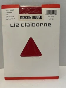 Discontinued Liz Claiborne Silky Sheer Control Top Small Collection Red - Picture 1 of 10