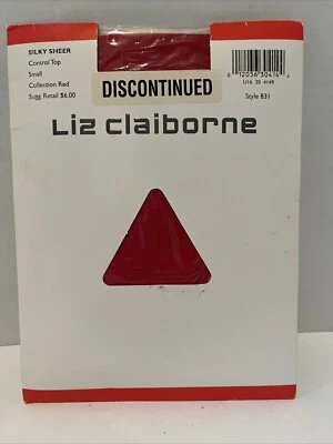 Discontinued Liz Claiborne Silky Sheer Control Top Small Collection Red - Image 1 of 4