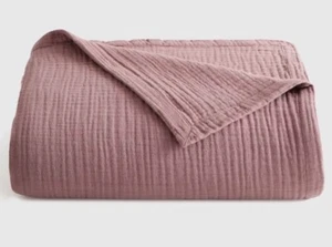 NWOT Quince King Airy Gauze Blanket Organic Cotton Fig - Picture 1 of 6