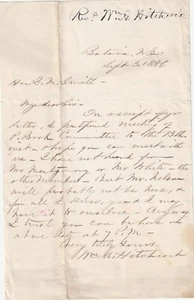Batavia NY 1886 Letter Rev. Wm. A. Hitchcock - Picture 1 of 2