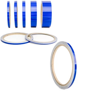 Oilslick Blau Zierstreifen Folie 4mm Hologramm Konturenband Möbel Auto Wände - Picture 1 of 9