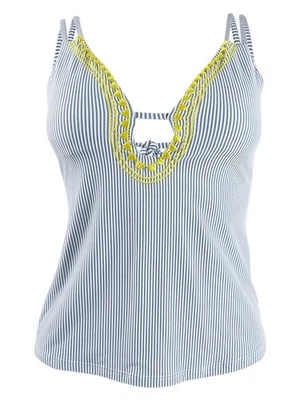 Traje de baño Tankini bordado para mujer Lucky Brand traje de baño separado (XS, azul) Foto 1 de 2