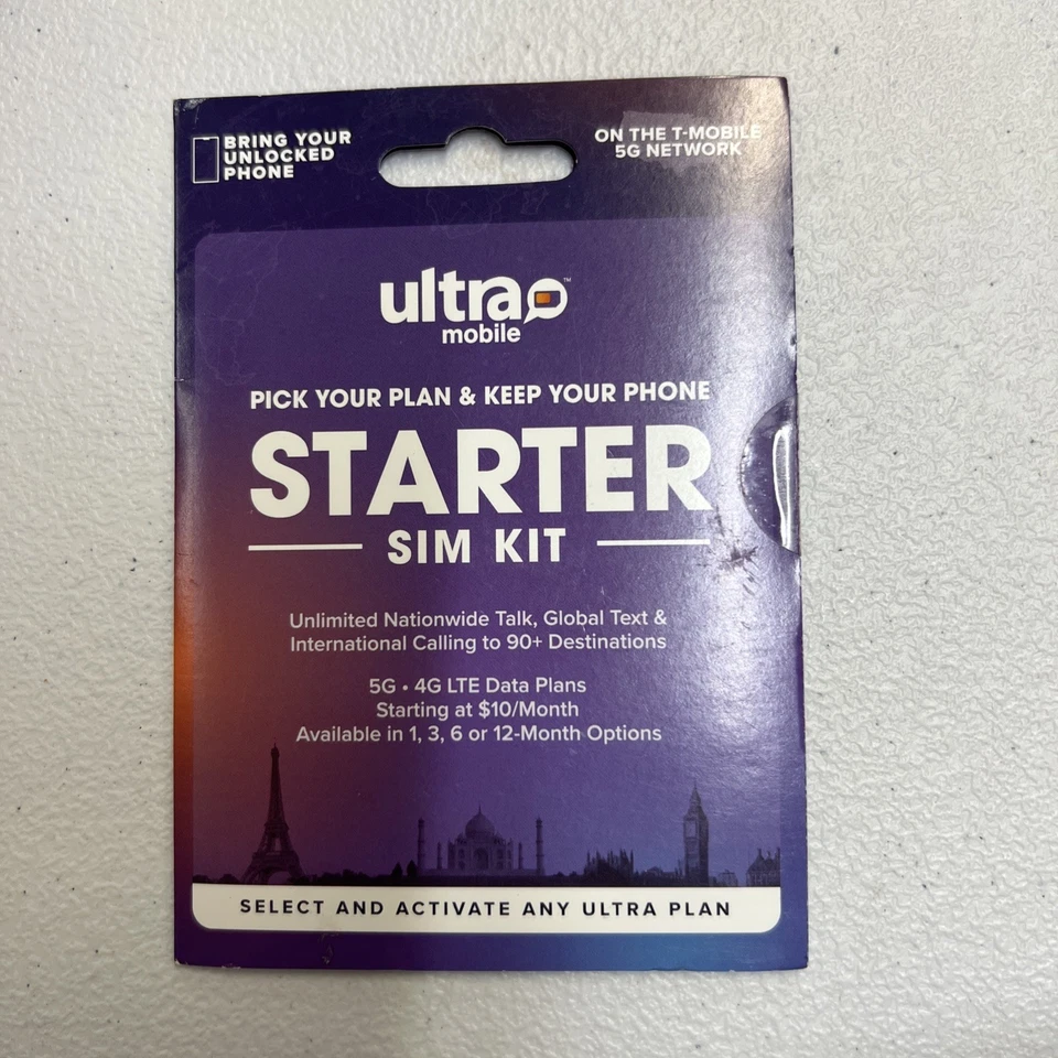 Ultra Mobile Unlimited Talk Text Data SIM Kit | New Sealed | 5G/4G LTE - Image 1 of 1