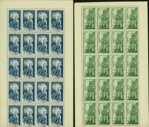 Dahomey francés 1942- MNH. Correos aéreos Yvert n.º: 6/9. Hoja de 25... (EB) AR-08531 - Imagen 1 de 4