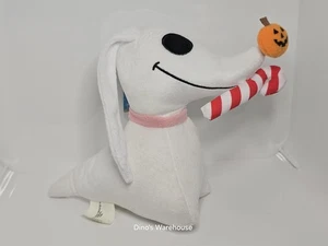 Nightmare Before Christmas Zero Hund Plüsch mit Zuckerstange Kürbis Nase Neu mit Etikett - Bild 1 von 6