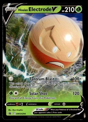 Hisuian Electrode V SWSH: Sword & Shield Promo Cards SWSH294 LP Pokémon TCG - Image 1 of 2