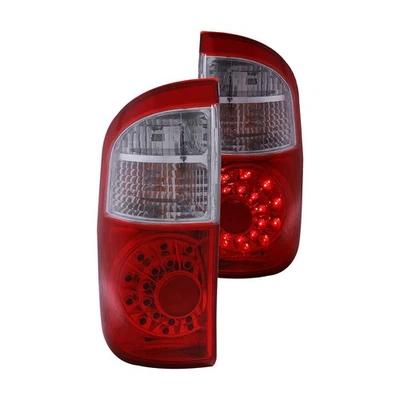 For Toyota Tundra 04-06 Anzo Driver & Passenger Side Chrome/Red LED Tail Lights - Imagem 1 de 4