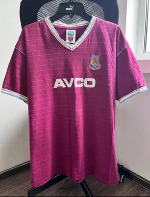 WEST HAM UNITED HOME 1986 FOOTBALL SHIRT SOCCER JERSEY SCORE DRAW sz XL - Image 1 of 4