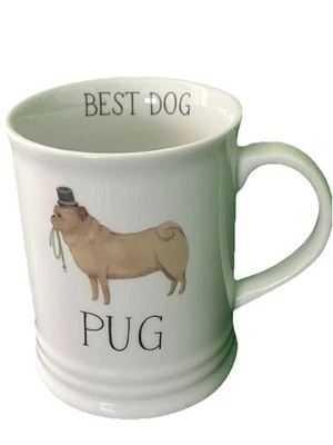 PUG Dog Coffee Mug Best Dog Saying By Juliana Swaney Double Sided - Image 1 of 4