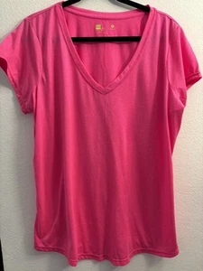 Xersion Women's Activewear Short Sleeve HOT PINK Size XXL - Picture 1 of 6