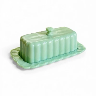 Prato de manteiga coberto verde jade beleza atemporal The Pioneer Woman - Imagem 1 de 4