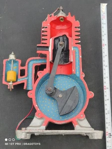 VINTAGE MOTOR ZYLINDER SCHNITTMODELL TISCHPLATTE BILDUNG SCHULE LABOR DESKTOP GROSS - Bild 1 von 24