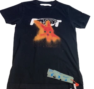 Off-White Mens Pivot Fish Black T Shirt Sz Small - Picture 1 of 12