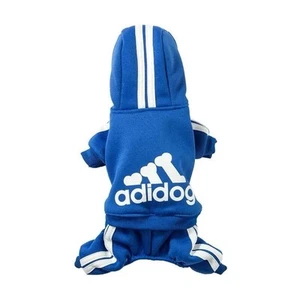 XSMALL ADIDOG HOODIE Dog 4 Leg Tracksuit Jumpsuit Winter Beastie Boys - Picture 1 of 4