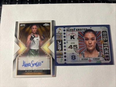 2024 Topps Chrome UFC Alexa Grasso Main Event Auto Bug Ticket Combo - Image 1 of 4