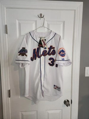 Camiseta deportiva Mike Piazza 100 % auténtica vintage de los Rawlings de los New York Mets talla 40 mediana  Foto 1 de 4