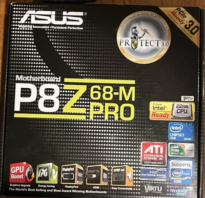 ASUS P8Z 68M Pro Motherboard w/Intel Core i7-2700K processor, 3.5 GHz (Combo) - Image 1 of 3