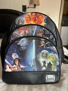 Star Wars Trilogy Episodes 4-6 Loungefly Backpack No Tag No Wear - Picture 1 of 5