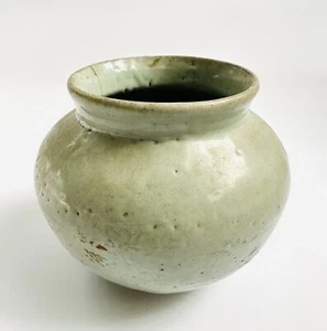 Antik Anfang 19. Jahrhundert Koreanische Joseon Dynastie Keramik Seladon Mond Glas - Bild 1 von 16