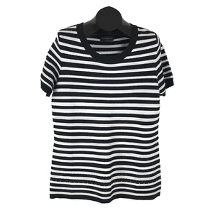 Lane Bryant Striped Knit Sweater Women's Plus Size 14/16 Short Sleeve Stretch - Picture 1 of 9