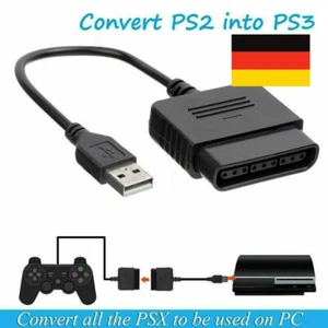 USB PC Adapter Converter für PS2 Playstation 2 Controller Gampad - schwarz DE - Picture 1 of 9