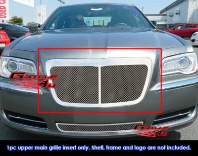 Se adapta a Chrysler 300/300C 2011-2014 superior acero inoxidable malla cromada rejilla inserto Foto 1 de 2
