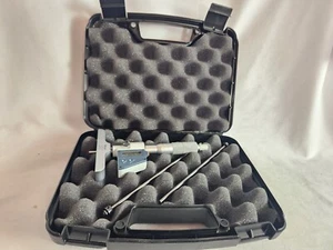 Mitutoyo Digital Depth Micrometer Metric Made In Japan .001mm 0-75mm 100mm Base - Picture 1 of 11