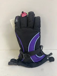 Head Junior Jr Black Purple Blue Insulated Ski Gloves M/6-10 New With Tag - Picture 1 of 3