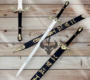 Custom Hand Made Zelda Master Sword Replica Sword with Scabbard