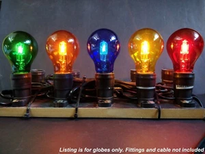 5 x Coloured Fairground Bayonet Party Light Globes Bulbs Lamps 18W 240V B22 - Picture 1 of 5