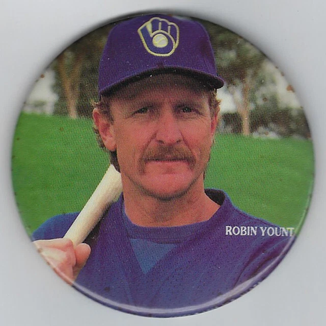 Robin Yount Milwaukee Brewers 1992 pin botón trasero 3" Foto 1 de 1